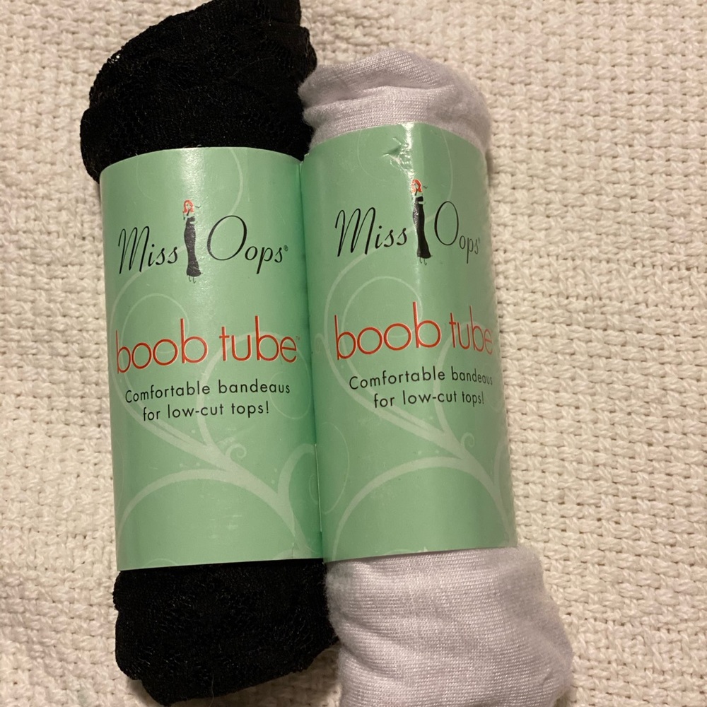 Miss Oops Boob Tube in black and white size M/L